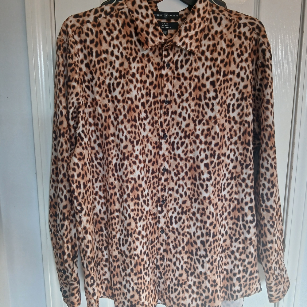 Society of Threads Leopard Print Shirt